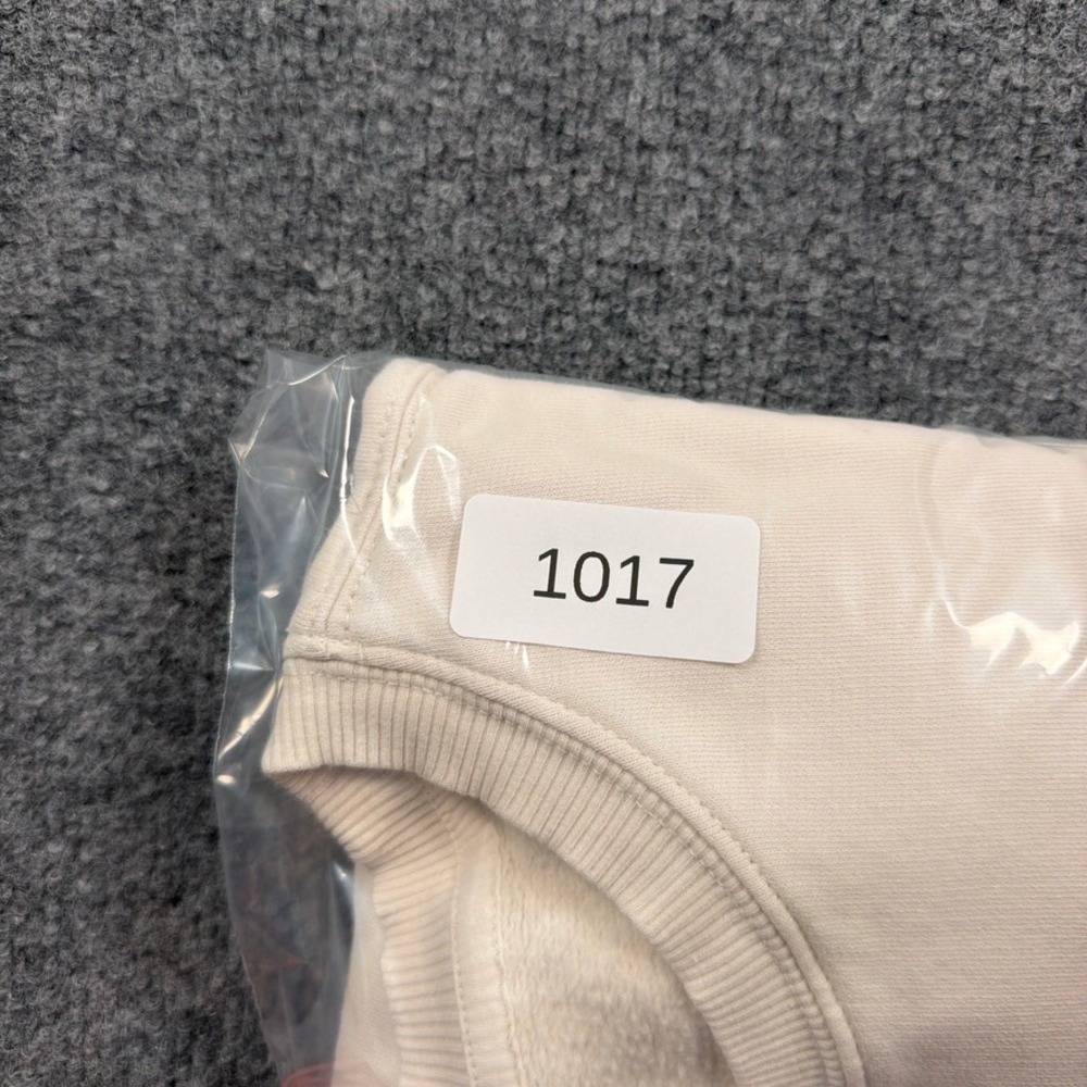Lauren Ralph Lauren Black Label Sweatshirt Womens Medium Cream Crest Oversize - Picture 10 of 10